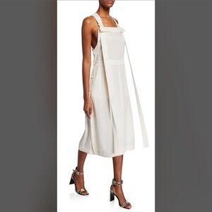 Rag & Bone Adrian Square-Neck Side- Button Midi Dress
